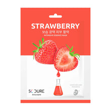 Carica l'immagine nel visualizzatore di Gallery, Jkosmec Strawberry Intensive Essence Mask - Maschera in tessuto con estratto di fragola, vitamine e antiossidanti per una pelle più elastica e rigenerata.
