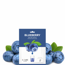 Carica l'immagine nel visualizzatore di Gallery, Jkosmec Blueberry Intensive Essence Mask - Maschera in tessuto con estratto di mirtillo per idratare e rivitalizzare la pelle, rendendola più elastica e luminosa.