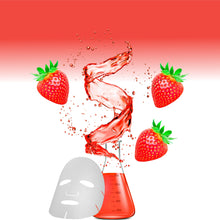 Carica l'immagine nel visualizzatore di Gallery, Jkosmec Strawberry Intensive Essence Mask - Maschera in tessuto con estratto di fragola, vitamine e antiossidanti per una pelle più elastica e rigenerata.
