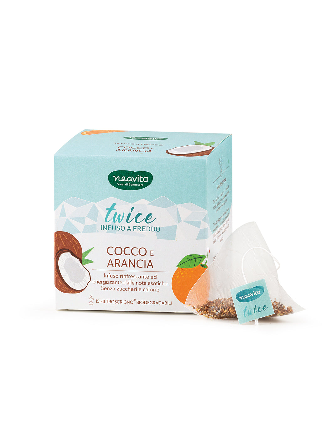 Neavita Twice Infuso Mango e Ibisco Filtroscrigno, 15 Filtri