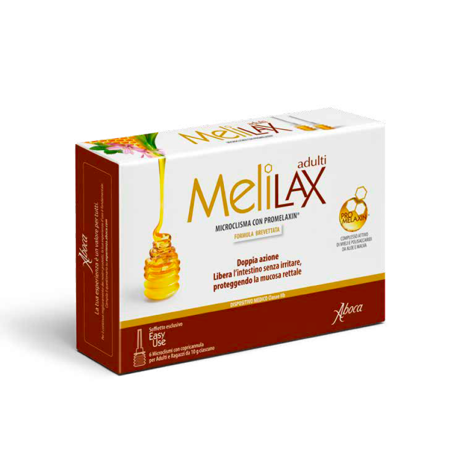 MELILAX - 6 Microclismi monouso con copricannula da 10g ciascuno